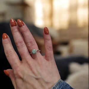 2ct Blue Moissanite Ring | 925 Sterling Silver | VVS1 | GRA Certified